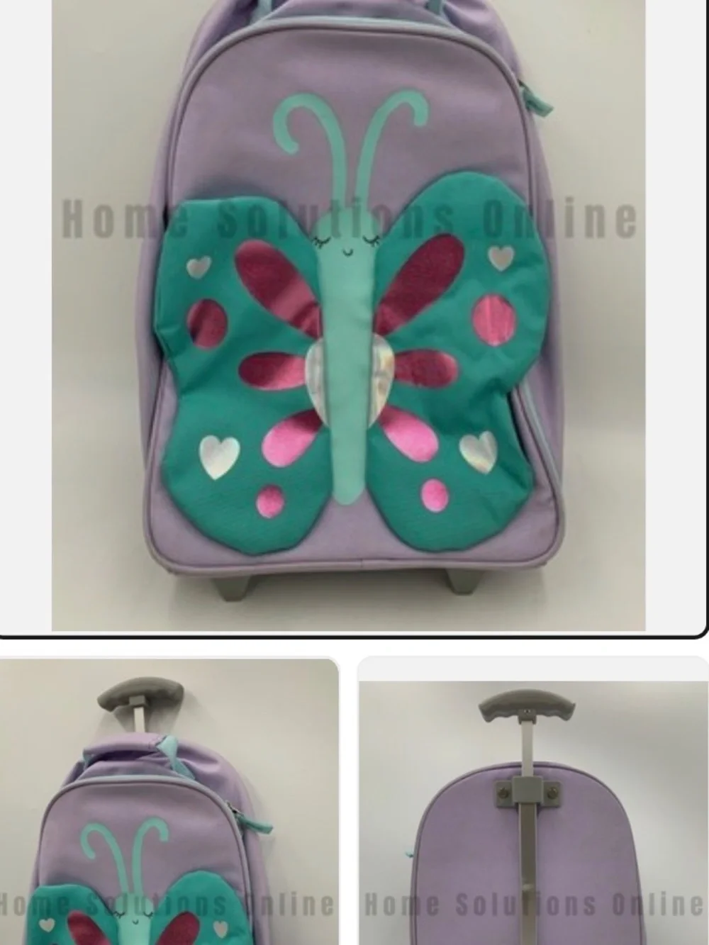 Pottery Barn Kids Little Critter Butterfly Luggage Purple 18